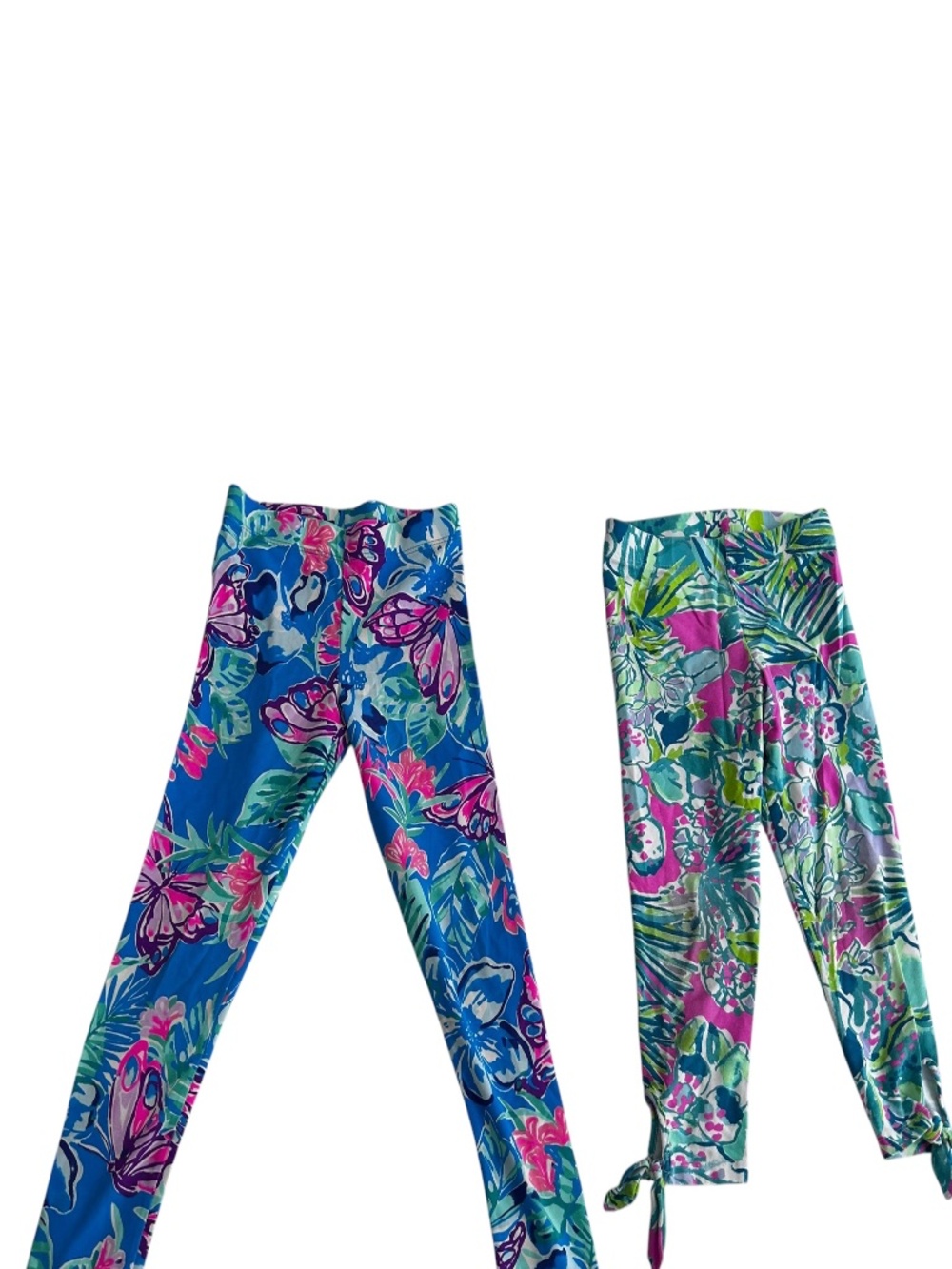 Lilly Pulitzer top pair girls leggings jersey cotton knit M 6-7